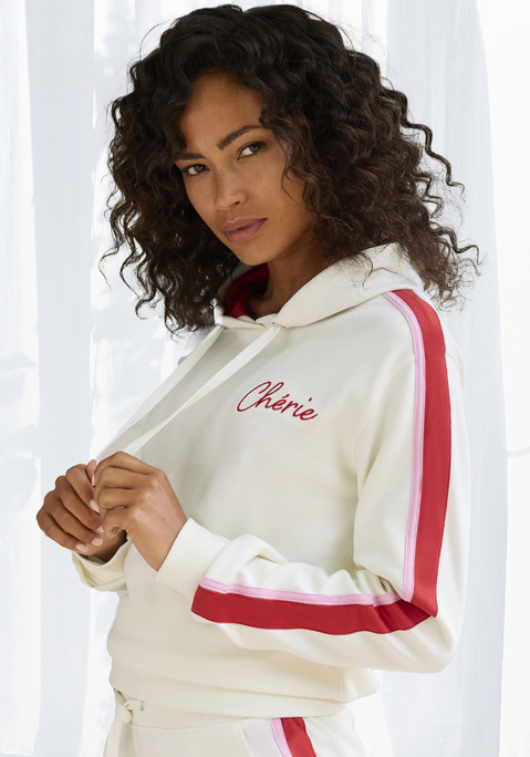 Bild: Hoodie von Vivance: Hoodie von Vivance für Damen. Stitching auf der Vorderseite. Mit seitlichen Streifen. Kapuzenfutter in Kontrastfarbe. Mit verstellbarem Tunnelzug in der Kapuze. Trageangenehme und weiche Qualität aus Sweat.