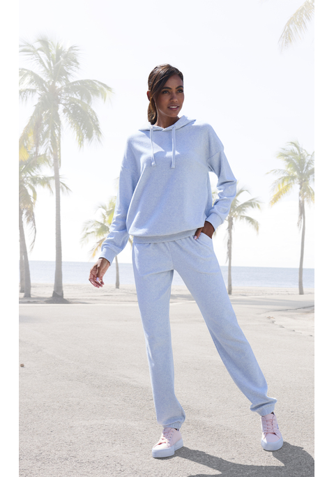 VIVANCE Sweatpants blau Gr. 36/38 für Damen. Mit Stickerei. Basic. Nachhaltig.