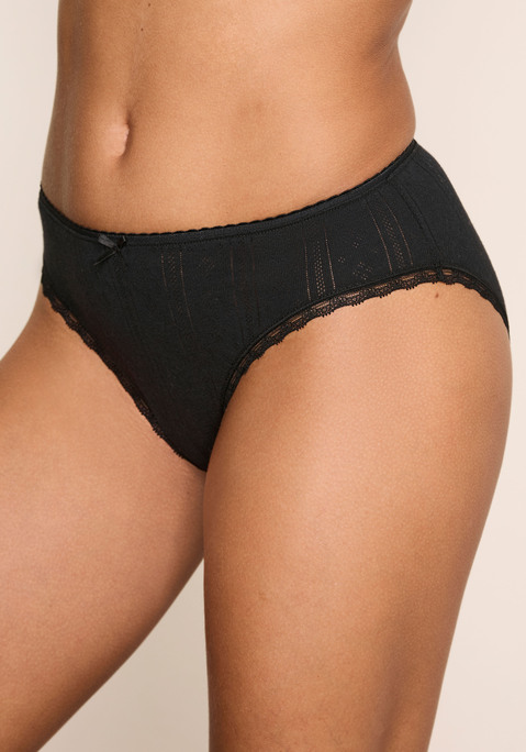 Bild: Jazz-Pants Slips von Vivance: Stilvolle Jazzpants von Vivance im 3er-Pack. Aus feinem Pointelle-Strick. Mit zarter Spitze und Schleife. Hochwertige, weiche Baumwoll-Qualität.