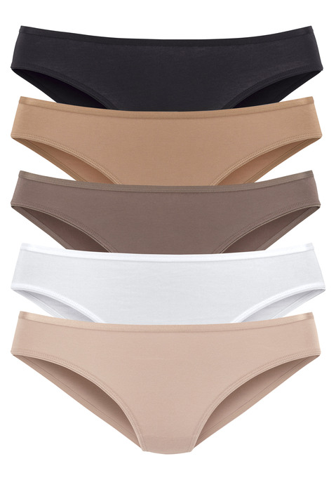 Bild: Jazz-Pants Slips von Vivance: Jazzpants von Vivance im 5er-Pack. Modisches Glanzbündchen. Flacher Beinausschnitt. Einsatz von Baumwolle, die die Initiative Cotton made in Africa unterstützt.