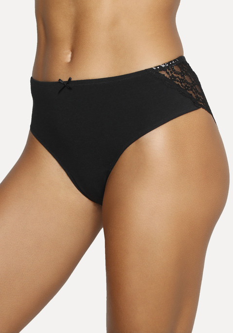 Bild: Jazz-Pants Slips von Vivance: Jazzpants von Vivance im 3er-Pack. Breite Spitzenborte. Kleine Zierschleife. Weicher Baumwolljersey mit Stretchanteil.