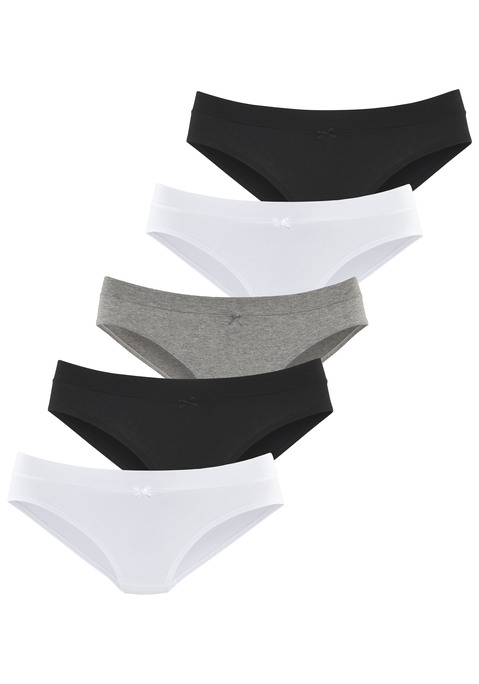 Bild: Jazz-Pants Slips von Vivance: Süße Jazzpants von Vivance im praktischen 5er-Pack. Breites Komfortbündchen mit Zierschleife. Bequeme Passform. Elastische Baumwollqualität mit weichem Griff.