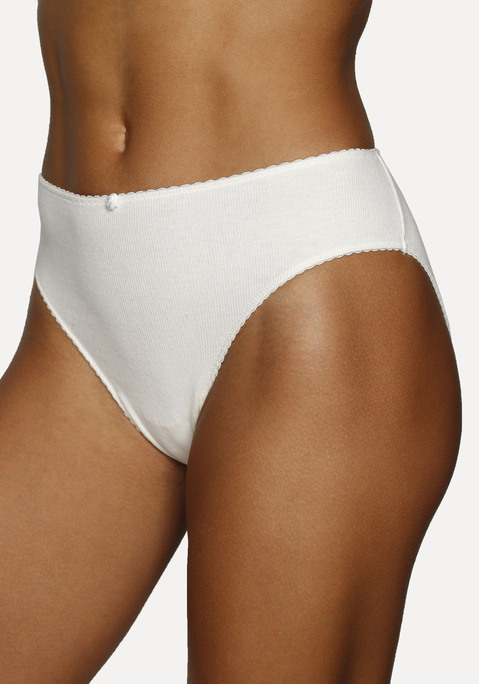 Bild: Jazz-Pants Slips von Vivance: Jazzpants von Vivance im 3er-Pack. Mäusezähnchenkante. Kleines Blütendetail vorn. Feine Rippqualität. Elastischer Baumwolljersey mit Einsatz von Baumwolle, die die Initiative Cotton made in Africa unterstützt.