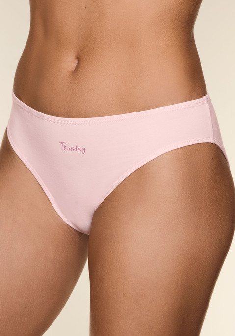 Bild: Jazz-Pants Slips von Vivance: Jazzpants von Vivance im 7er-Pack. Mit Wochentagsprint. Elastische Bündchen. Trageangenehme Baumwollstretch-Qualität.