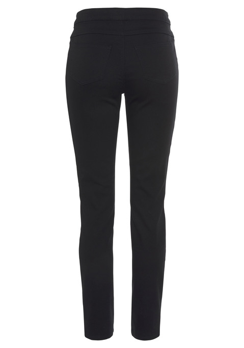Bild: Jeggings von Vivance: Bequeme Jeggings von Vivance mit Dekozippern vorn. Aufgesetzte Gesäßtaschen. Extraschmale Passform mit geradem Beinabschluss. Sehr elastische Denimqualität.