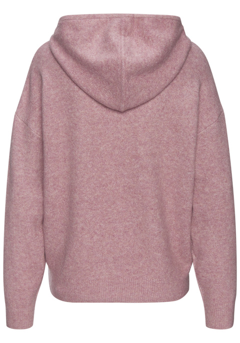 Bild: Kapuzenpullover von Vivance: Lässig gerschnittener Kapuzenpullover von Vivance in modischer Colourblocking-Optik. Überschnittene Schultern. Hüftlang. Rippstrick am geraden Saumabschluss. Schön für Freizeit-Looks. Softe Strickware.