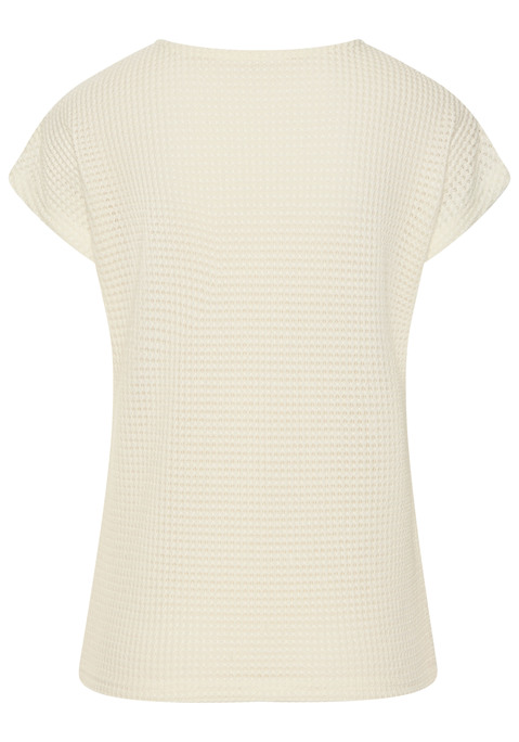Bild: Kurzarmshirt von Vivance: T-Shirt von Vivance mit Waffelstruktur im Doppelpack. Rundhalsausschnitt. Locker fallende Passform. Pflegeleichte Qualität mit recyceltem Polyesteranteil.