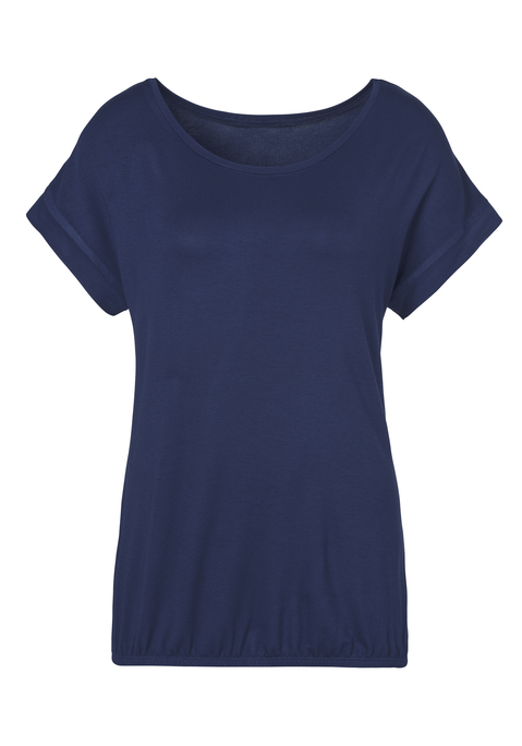 VIVANCE Kurzarmshirt Damen navy Gr.32/34