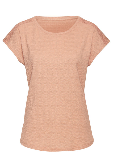 VIVANCE Kurzarmshirt Damen peach Gr.36/38