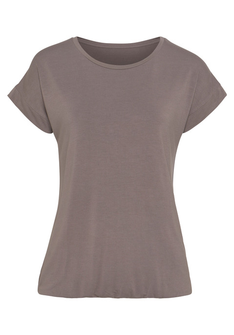 VIVANCE Kurzarmshirt Damen taupe Gr.32/34