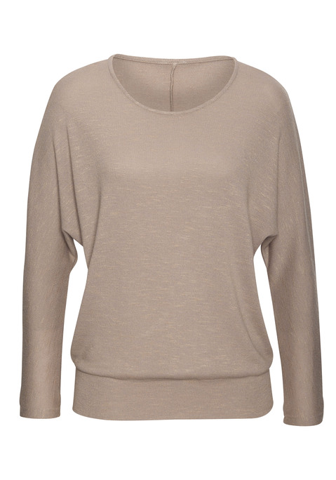 Bild: Langarmshirt von Vivance: Longsleeve von Vivance aus Feinstrick. Rundhalsausschnitt. Breiter Bund am Saum. Bequem und lässig geschnitten. Extraweiche Qualität mit recyceltem Polyester-Anteil.