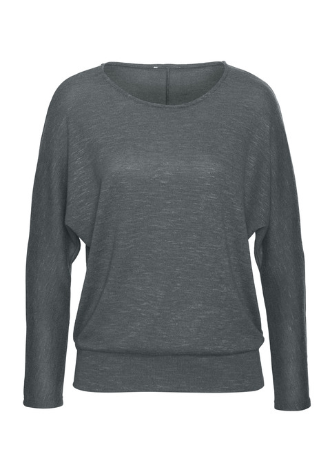 Bild: Langarmshirt von Vivance: Longsleeve von Vivance aus Feinstrick. Rundhalsausschnitt. Breiter Bund am Saum. Bequem und lässig geschnitten. Extraweiche Qualität mit recyceltem Polyester-Anteil.