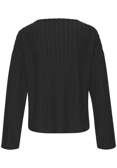 Bild: Langarmshirt von Vivance: Unifarbenes Langarmshirt von Vivance mit V-Kragen. Lässige Oversize-Form. Gerader Saumabschluss. Ideal zu vielen verschiedenen Outfits kombinierbar. Weiche Jerseyqualität mit flauschigem Griff.