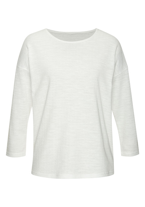 Bild: Langarmshirt von Vivance: Langarmshirt von Vivance im 2er-Pack. Überschnittene Schultern. Lockerer Fall. Rundhalsausschnitt. Strukturierte Baumwollqualität.