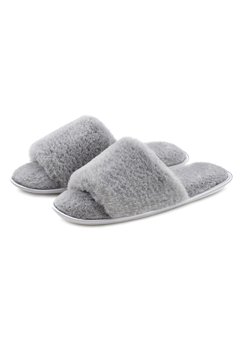 Bild: Pantolette von Vivance: Hausschuhe VEGAN von VIVANCE. Obermaterial, Futter und Decksohle aus Textil. Laufsohle aus Synthetik.
