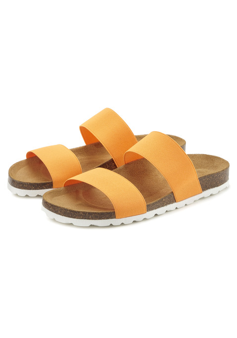 Bild: Pantolette von Vivance: Pantolette mit Korkfußbett von VIVANCE. Obermaterial aus Elasthan. Decksohle aus Rindsleder. Laufsohle aus Synthetik.