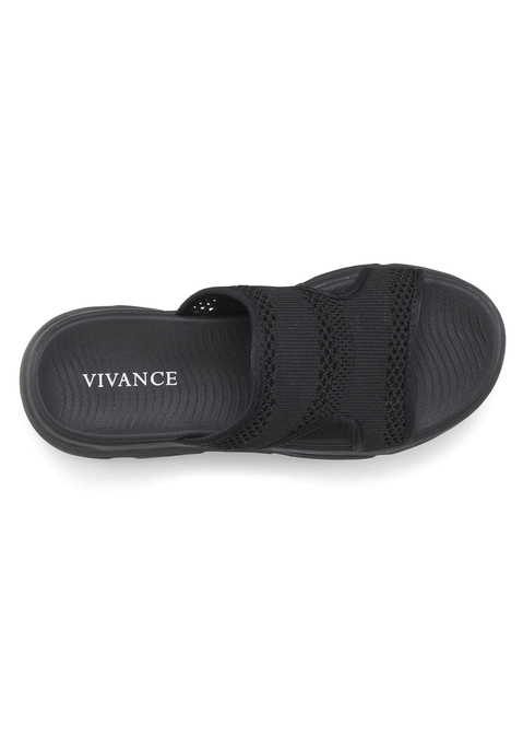 Bild: Pantolette von Vivance: Pantolette VEGAN von VIVANCE. Obermaterial und Futter aus Textil. Decksohle und Laufsohle aus Synthetik.