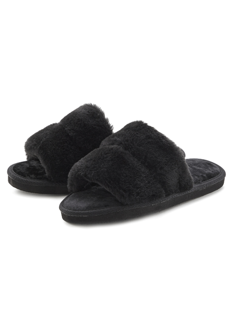Bild: Pantolette von Vivance: Hausschuhe VEGAN von VIVANCE. Obermaterial, Futter und Decksohle aus Textil. Laufsohle aus Synthetik.