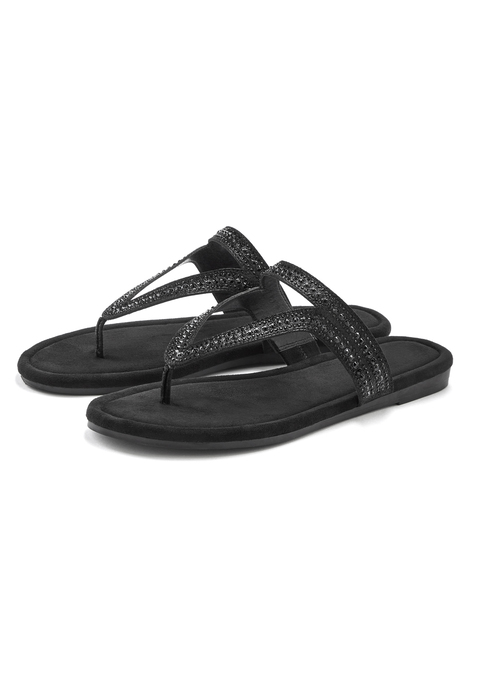 Bild: Pantolette von Vivance: Pantolette VEGAN von VIVANCE. Obermaterial aus Textil. Futter aus Lederimitat. Decksohle aus Textil. Laufsohle aus Synthetik.