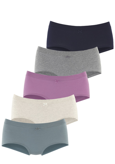 Bild: Panty von Vivance: Pantys von Vivance im praktischen 5er-Pack. Breites Komfortbündchen mit Zierschleife. Bequeme Passform. Elastische Baumwollqualität mit weichem Griff.