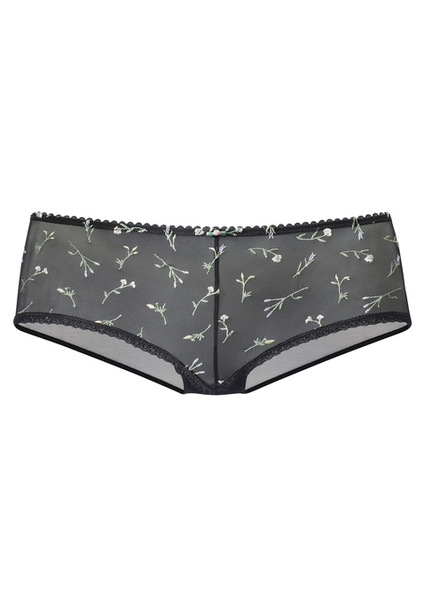 VIVANCE Panty Damen schwarz-geblümt Gr.36/38