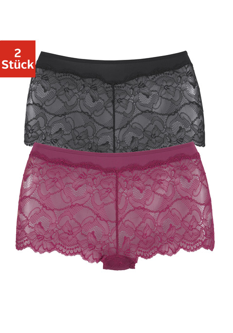 Bild: Panty von Vivance: Hübsche Spitzenpanty im 2er-Pack von Vivance. Mit edlem Bündchen und Zwickel für hohen Tragekomfort. Weiche, elastische Vollspitze rundum. Trageanngenehme Qualität.