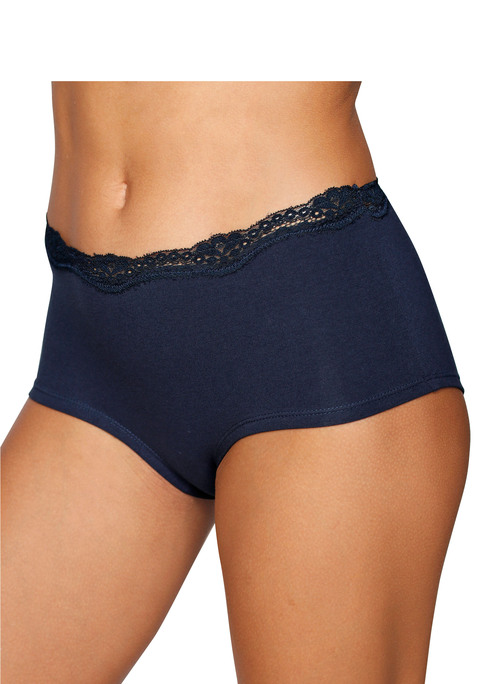 VIVANCE Panty Damen creme bedruckt, blau uni, navy uni Gr.32/34