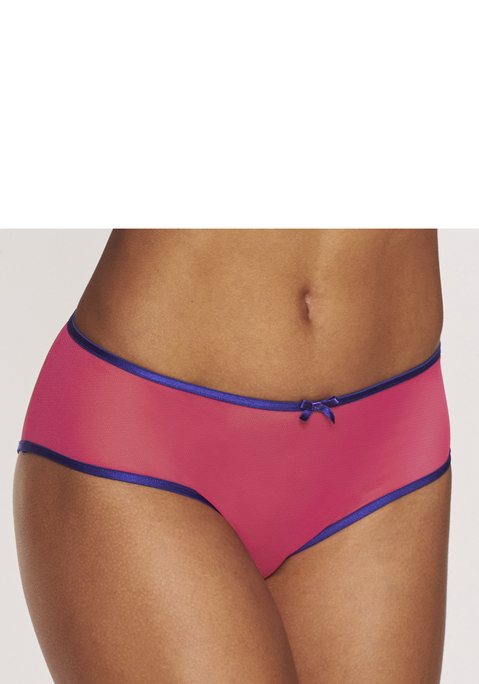 Bild: Panty von Vivance: Sexy Panty mit modischen Kontrastfarben. Rundherum aus Soft-Mesh in transparenter Optik. Mit feiner Zierschleife in der vorderen Mitte. Mit eingearbeitetem Baumwollzwickel. Passende BHs aus der gleichen Serie erhältlich. Transparente Unterwäsche Damen. Transparente Unterwäsche. Verführerische Dessous. Verspielte Dessous. Sexy Dessous. Aus 80% Polyamid, 20% Elasthan.