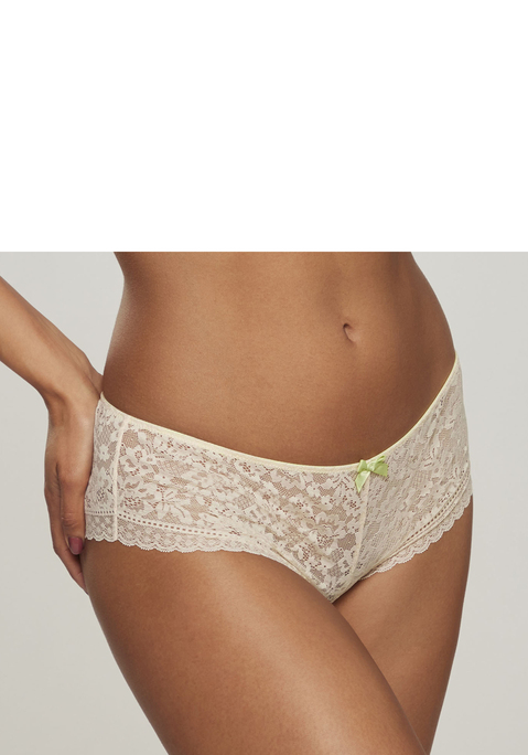 Bild: Panty von Vivance: Feminine Panty mit feiner Zierschleife in der vorderen Mitte. Rundherum aus Spitze, die anteilig recyceltes Polyamid enthält. Mit eingearbeitetem Baumwollzwickel. Passende BH's aus der gleichen Serie erhältlich. Mit Liebe & Leidenschaft in Hamburg kreiert. Spitze aus 60% Polyamid recycelt, 27% Polyamid, 13% Elasthan