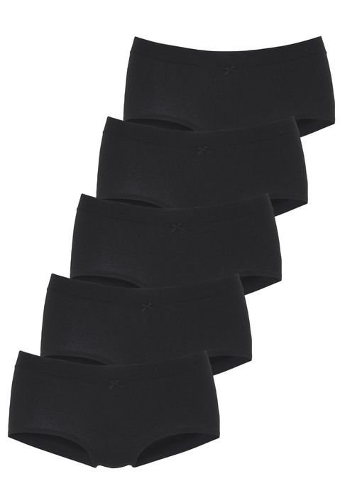 Bild: Panty von Vivance: Pantys von Vivance im praktischen 5er-Pack. Breites Komfortbündchen mit Zierschleife. Bequeme Passform. Elastische Baumwollqualität mit weichem Griff.