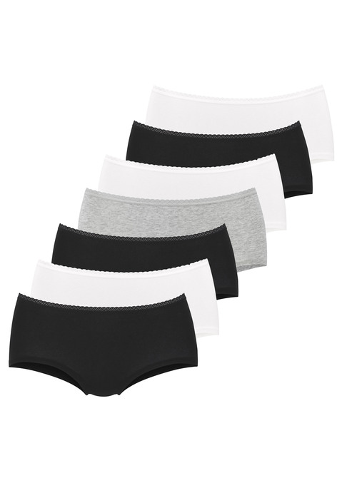 Bild: Panty von Vivance: Pantys von Vivance im 7er-Pack. Mit feiner Spitzeneinfassung. Aus weicher, elastischer Baumwollqualität.