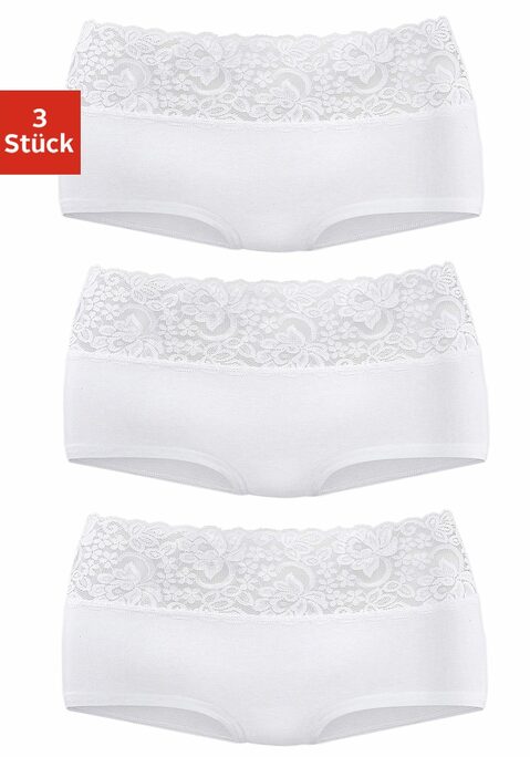 Bild: Panty von Vivance: Pantys im 3er-Pack von Vivance. Breites, elastisches Spitzenbündchen. Bequeme Stretchqualität.