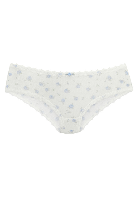 Bild: Panty von Vivance: Romantische Panty mit hübscher Satinrose vorne mittig. Aus softem Material mit hübschem Blumenmuster. Mit zarter, floraler Spitzenborte am Bund und Beinausschnitten. Mit eingearbeitetem Baumwollzwickel. Passende BHs erhältlich, um dein Wäsche-Set zu vervollständigen. Aus 70% Polyamid, 30% Elasthan.