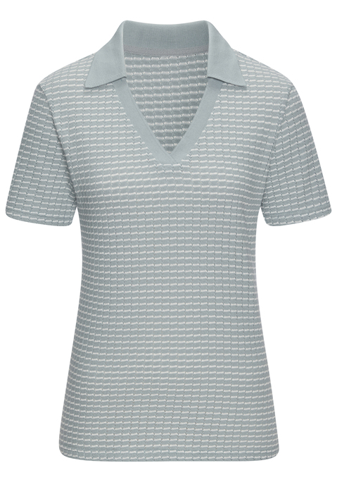 Bild: Poloshirt von Vivance: Poloshirt aus Strick von Vivance. Klassischer Polokragen. Kurze Ärmel. Trageangenehme Baumwoll-Mix-Qualität.