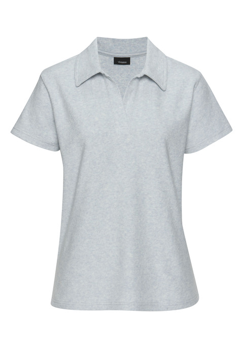 Bild: Poloshirt von Vivance: Aus kuscheligem Frottee: Poloshirt von Vivance. Klassischer Kragen und kurze Ärmel für einen sportlich-eleganten Look. Ideal für lässige Outfits, für den Alltag und für den Strand. Angenehme Baumwollmischung.
