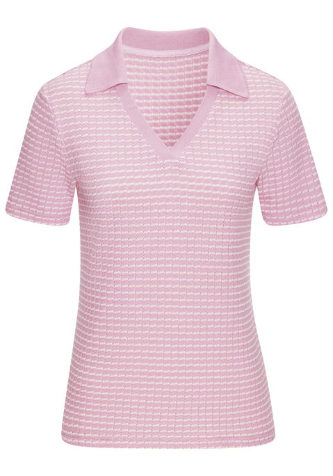 Bild: Poloshirt von Vivance: Poloshirt aus Strick von Vivance. Klassischer Polokragen. Kurze Ärmel. Trageangenehme Baumwoll-Mix-Qualität.