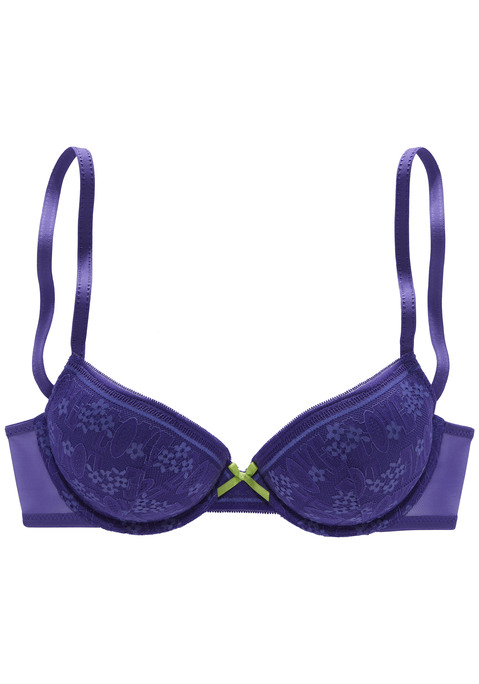 Bild: Push-up-BH von Vivance: Verspielter Push-up-BH mit Bügel und herausnehmbaren Kissen - für ein tolles Dekolleté. Aus hübscher Spitze mit eingewebtem „LOVE"-Schriftzug und einem dezent transparenten Mesh. Mit feiner Zierschleife in der vorderen Mitte. Individuell verstellbare Zierträger sowie Rückenverschluss. Passende Unterteile aus der gleichen Serie erhältlich. Aus 60% Polyamid, 35% Polyester, 5% Elasthan.