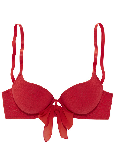 Bild: Push-up-BH von Vivance: Verführerischer Push-up-BH mit Bügel und femininer Schleife vorne mittig. Vorgeformte Cups mit herausnehmbaren Kissen - für ein tolles Dekolleté nach Wunsch. Mit Soft-Mesh im angesagten Leo-Look. Individuell verstellbare Träger sowie Rückenverschluss. Passende Unterteile aus der gleichen Serie erhältlich. Obermaterial: 60% Polyamid, 35% Polyester, 5% Elasthan.