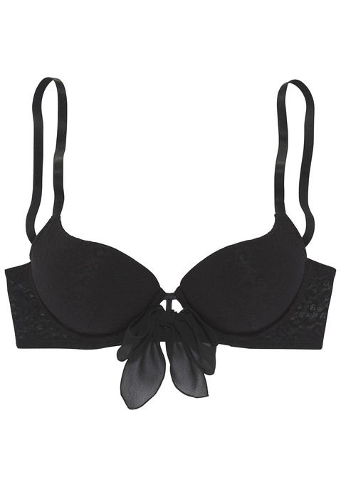 Bild: Push-up-BH von Vivance: Verführerischer Push-up-BH mit Bügel und femininer Schleife vorne mittig. Vorgeformte Cups mit herausnehmbaren Kissen - für ein tolles Dekolleté nach Wunsch. Mit Soft-Mesh im angesagten Leo-Look. Individuell verstellbare Träger sowie Rückenverschluss. Passende Unterteile aus der gleichen Serie erhältlich. Obermaterial: 60% Polyamid, 35% Polyester, 5% Elasthan.