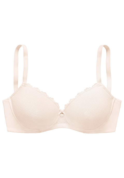 Bild: Schalen-BH von Vivance: Femininer Schalen-BH mit feiner Zierschleife und hübschem Accessoire vorne mittig. Mit leicht wattierten, nahtlos vorgeformten Cups. Aus elastischer Netzspitze in transparenter Optik. Individuell verstellbare Träger sowie Rückenverschluss. Passende Unterteile aus der gleichen Serie erhältlich. Reizwäsche. Verführerische Dessous. Spitzen-Dessous. Romantische Dessous. Verspielte Dessous. Aus 91% Polyamid, 9% Elasthan.