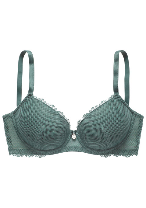 Bild: Schalen-BH von Vivance: Femininer Schalen-BH mit feiner Zierschleife und hübschem Accessoire vorne mittig. Mit leicht wattierten, nahtlos vorgeformten Cups. Aus elastischer Netzspitze in transparenter Optik. Individuell verstellbare Träger sowie Rückenverschluss. Passende Unterteile aus der gleichen Serie erhältlich. Reizwäsche. Verführerische Dessous. Spitzen-Dessous. Romantische Dessous. Verspielte Dessous. Aus 91% Polyamid, 9% Elasthan.