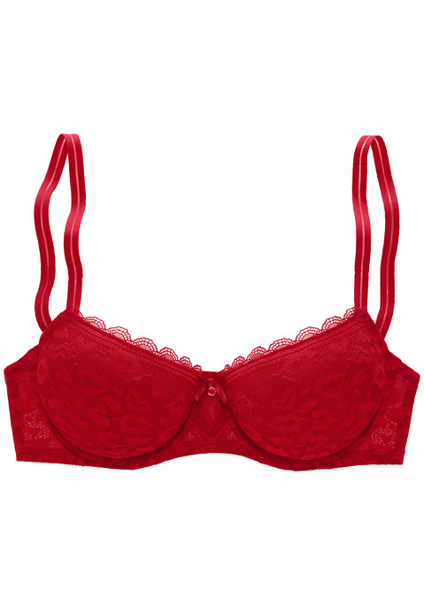 Bild: Schalen-BH von Vivance: Femininer Schalen-BH mit Zierschleife und modischem Glitzeraccessoire. Aus Spitze in Kussmund-Optik und weichem Microtouch-Material. Nahtlos vorgeformte, leicht wattierte Cups mit integriertem Bügel. Mit individuell verstellbaren Trägern und Rückenverschluss. Passende Unterteile aus der gleichen Serie erhältlich. Sexy Dessous. Spitzen-Dessous. Romantische Dessous. Verspielte Dessous. Obermaterial: 63% Polyamid, 27% Polyester, 10% Elasthan.