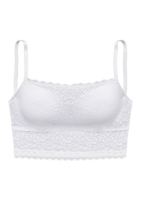 Bild: Schalen-BH von Vivance: Schalen-BH mit elastischer Spitze überzogen. Longform, rundherum aus Spitze. Träger und Rückenverschluss verstellbar. Aus 58% Polyamid, 30% Polyester, 12% Elasthan.