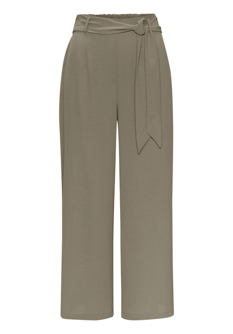 Bild: Schlupfhose von Vivance: Elegant-legere Schlupfhose von Vivance mit stoffgleichem Gürtelband. Elastischer Bund mit rückseitiger Rüschenkante und Gürtelschlaufen. Weites Bein in 7/8-Länge. Pflegeleichte Qualität aus Kunstfaser.