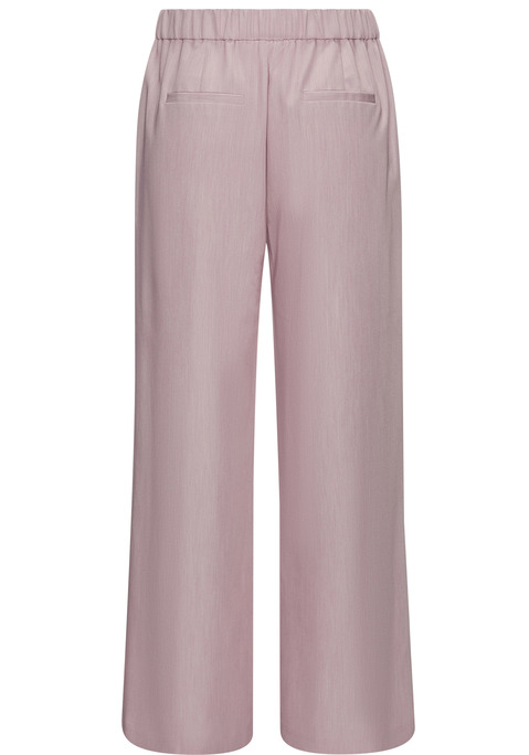 Bild: Schlupfhose von Vivance: Lange Schlupfhose von Buffalo. Doppelter Bund mit elastischem Einschub und Tunnelzug. Weites Bein, ideal für casual Anlässe. Zusätzliche Vordertaschen und blinde Gesäßpaspeltaschen. Bundfalten vorne. Aus einem bequemen, elastischen Materialmix.