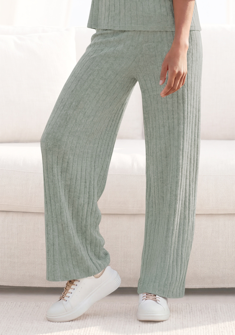 Bild: Schlupfhose von Vivance: Kuschelige Schlupfhose von Vivance in Ripp-Optik. Bequemer Gummibund für viel Komfort. Praktische Eingrifftaschen. Ideal zu Shirts und Tops. Weicher Jersey mit flauschiger Haptik.