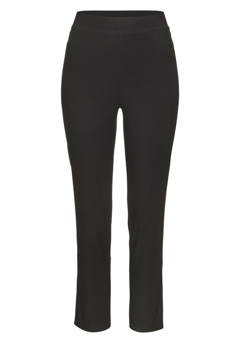 Bild: Schlupfhose von Vivance: Schicke Schlupfhose von Vivance. Weiches elastisches Bündchen. Ziertaschen vorne. Gesäßtaschen hinten. Schmale Passform. Weiche Stretchware mit hohem Viskoseanteil.