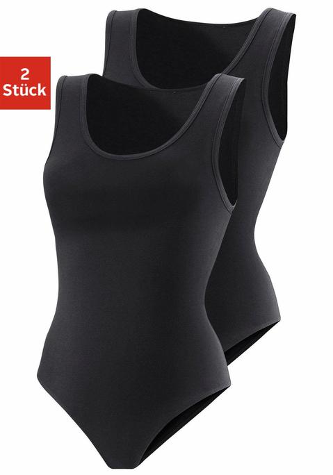 Bild: Shirtbody von Vivance: Achselshirt-Body im 2er-Pack von Vivance. Mit Rundhalsausschnitt. Verschluss mit Haken und Ösen. Aus weicher Stretchqualität.