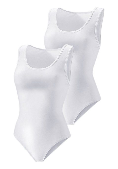 Bild: Shirtbody von Vivance: Achselshirt-Body im 2er-Pack von Vivance. Mit Rundhalsausschnitt. Verschluss mit Haken und Ösen. Aus weicher Stretchqualität.