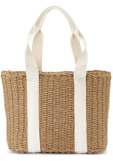 Bild: Shopper von Vivance: Tasche VEGAN von VIVANCE. Aus Papierstroh. Maße (H/B/T): 23/35/9cm.